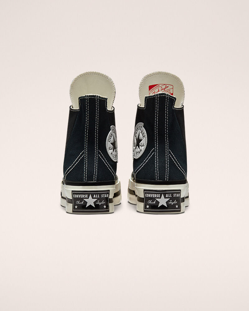 Pánské Boty Na Platformy Converse ​Chuck 70 Plus Unisex Černé Černé | 7651-EYIBH