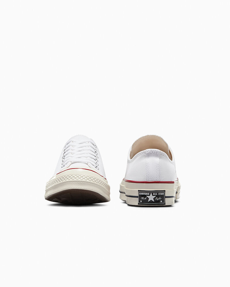 Pánské Nízké Converse Chuck 70 White Bílé Tmavě Červené | 7584-UOBDQ