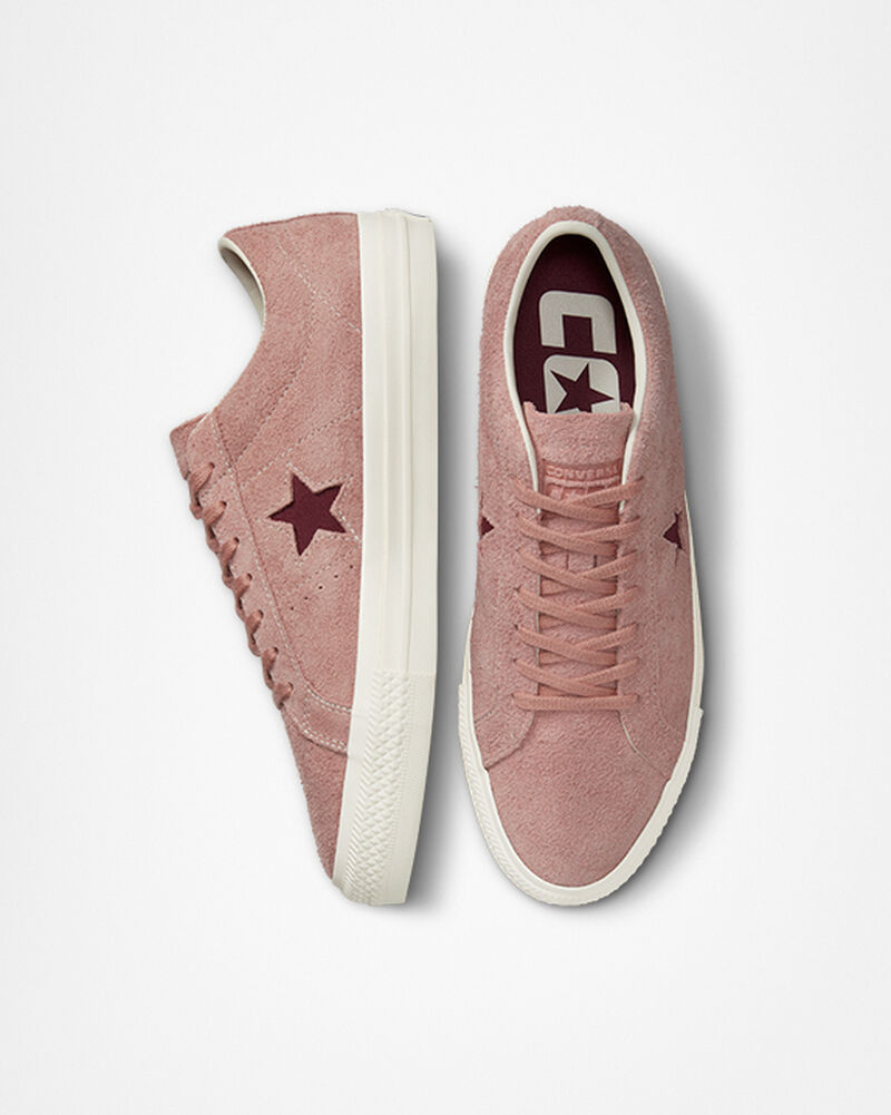 Pánské Nízké Converse One Star Pro Vintage Semišové Růžové | 6953-UYRGF
