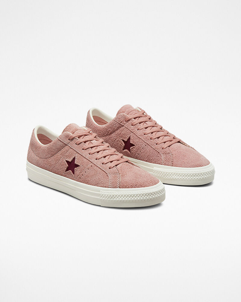 Pánské Nízké Converse One Star Pro Vintage Semišové Růžové | 6953-UYRGF