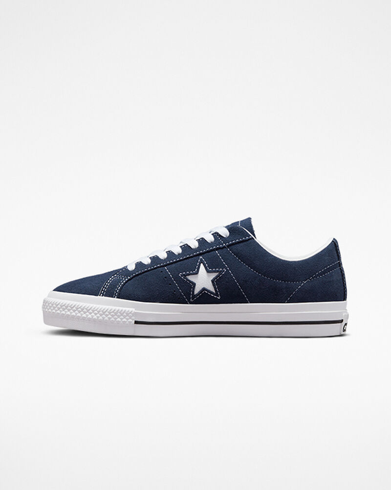 Pánské Nízké Converse ​CONS One Star Pro Semišové Skate Tmavě Blankyt Bílé Černé | 9382-PWGLS