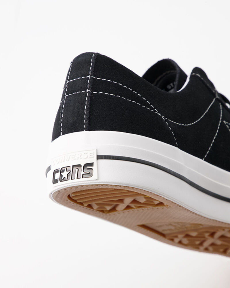 Pánské Nízké Converse ​CONS One Star Pro Semišové Skate Černé Černé Bílé | 9526-CNDBR