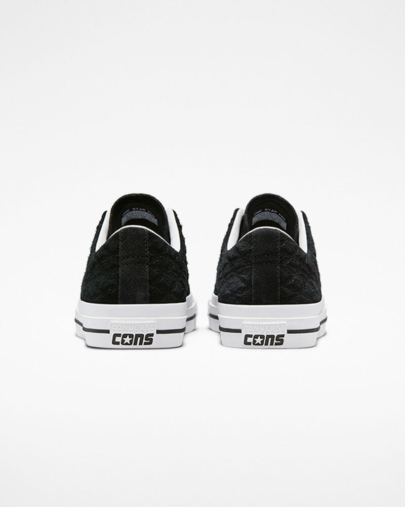 Pánské Nízké Converse ​One Star Pro Bones Skate Černé Černé Bílé | 1304-XSFIZ
