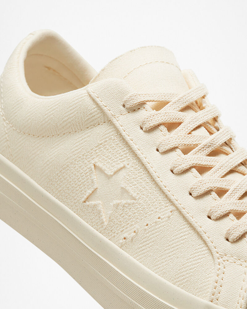 Pánské Nízké Converse ​One Star Pro Herringbone Skate Soft Dune/Egret | 5607-ITNGQ