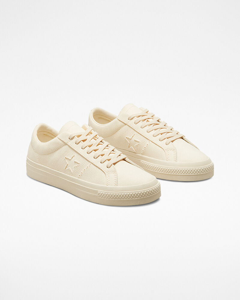 Pánské Nízké Converse ​One Star Pro Herringbone Skate Soft Dune/Egret | 5607-ITNGQ