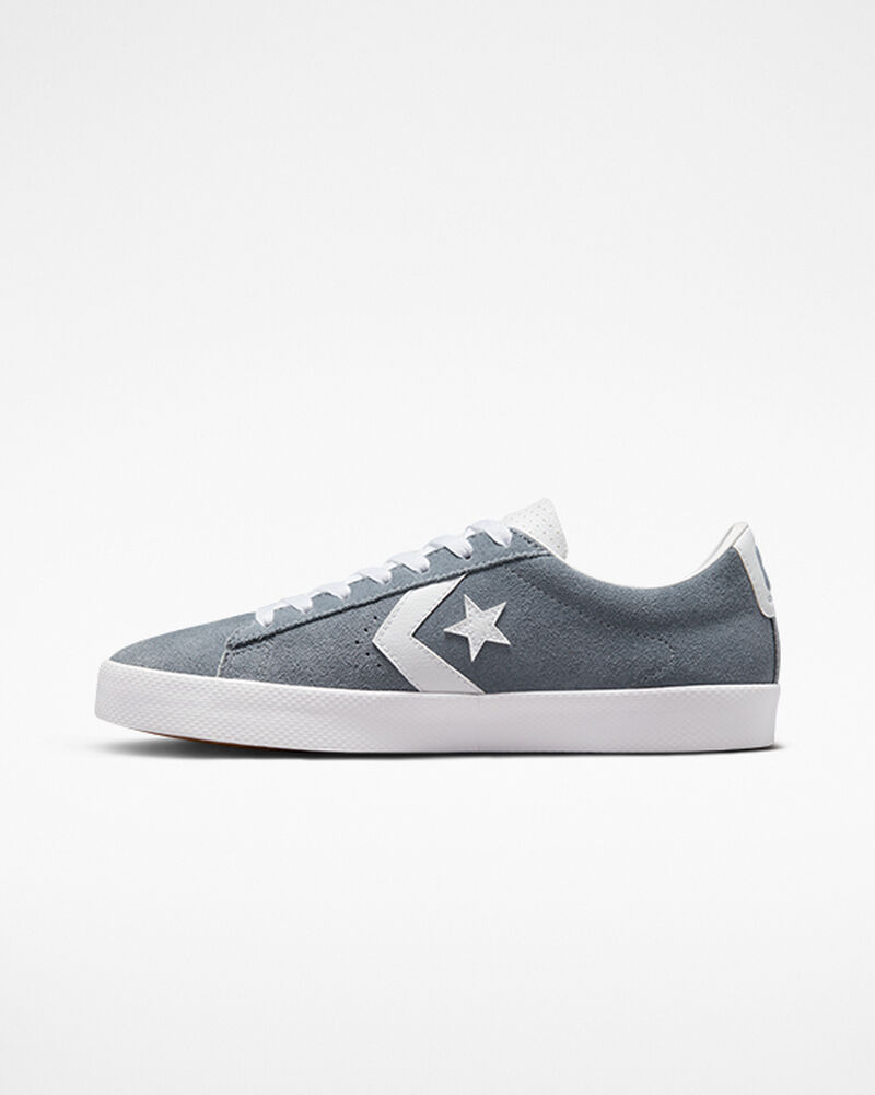 Pánské Nízké Converse ​PL Vulc Pro Semišové Skate Šedé Bílé Bílé | 0158-QMTUJ