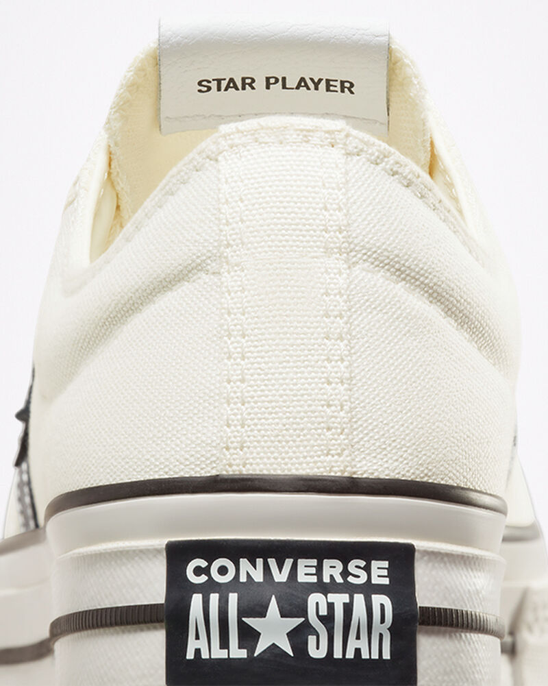 Pánské Nízké Converse ​Star Player 76 Unisex Bílé Černé | 1793-JXPOG