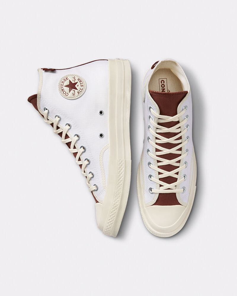 Pánské Vysoké Converse ​Chuck 70 Clubhouse Unisex Bílé Červené | 9258-XYIEH