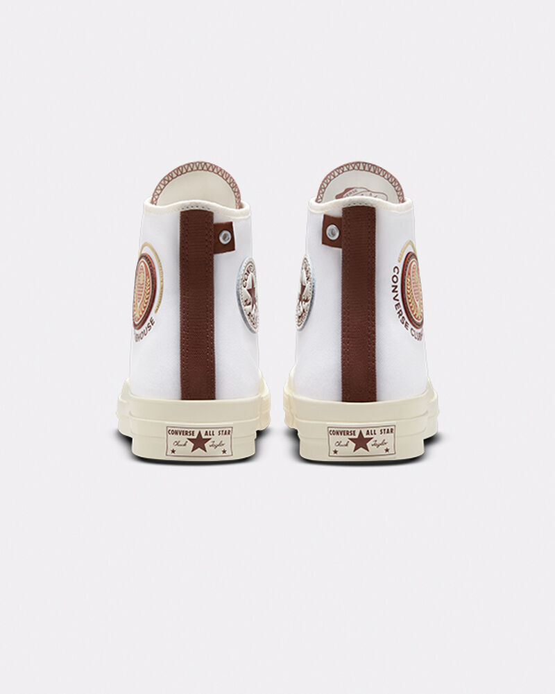 Pánské Vysoké Converse ​Chuck 70 Clubhouse Unisex Bílé Červené | 9258-XYIEH