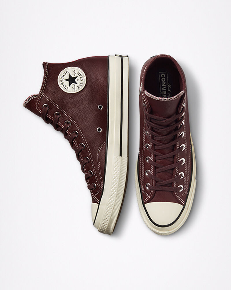 Pánské Vysoké Converse ​Chuck 70 Læder Seasonal Color Unisex Černé | 6124-FBOMK
