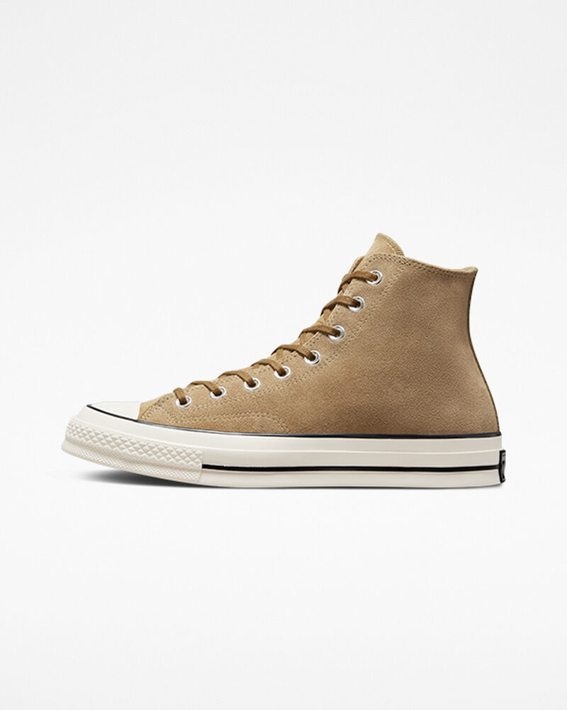 Pánské Vysoké Converse ​Chuck 70 Semišové Unisex Hnědé Černé | 3295-IGWXO