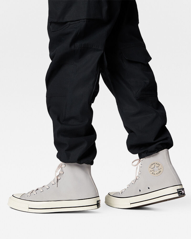 Pánské Vysoké Converse ​Chuck 70 Semišové Unisex Černé | 5841-HKYNQ