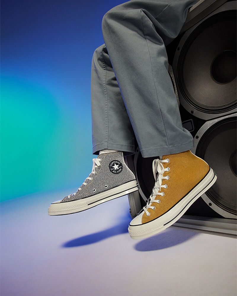 Pánské Vysoké Converse ​Chuck 70 Textured Tri-Panel Unisex Oranžové Černé | 2907-BWYKD