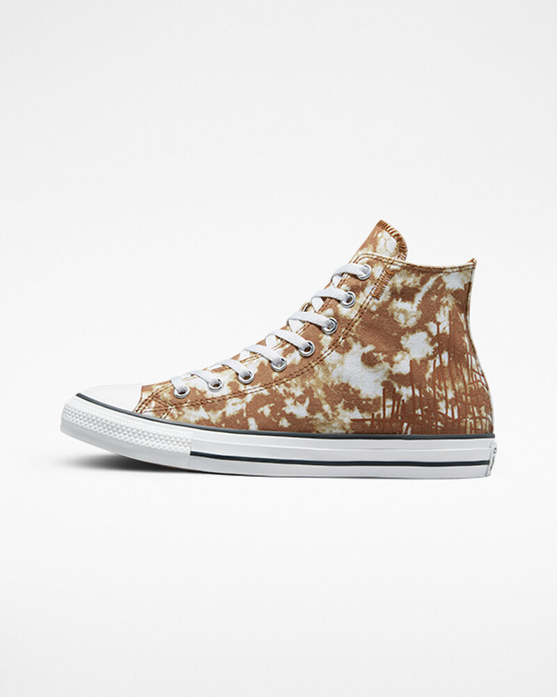 Pánské Vysoké Converse ​Chuck Taylor All Star Dip Dye Unisex Hnědé Bílé Černé | 1435-NAFIR
