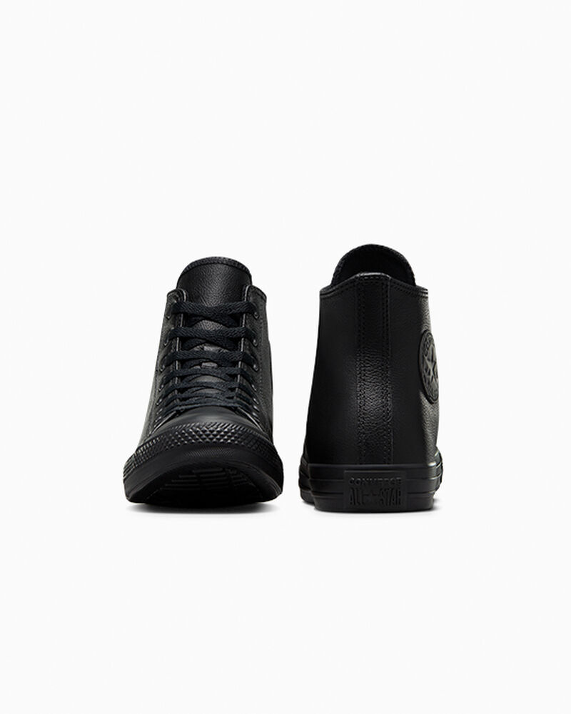 Pánské Vysoké Converse ​Chuck Taylor All Star Læder Unisex Černé | 1705-VQUPL