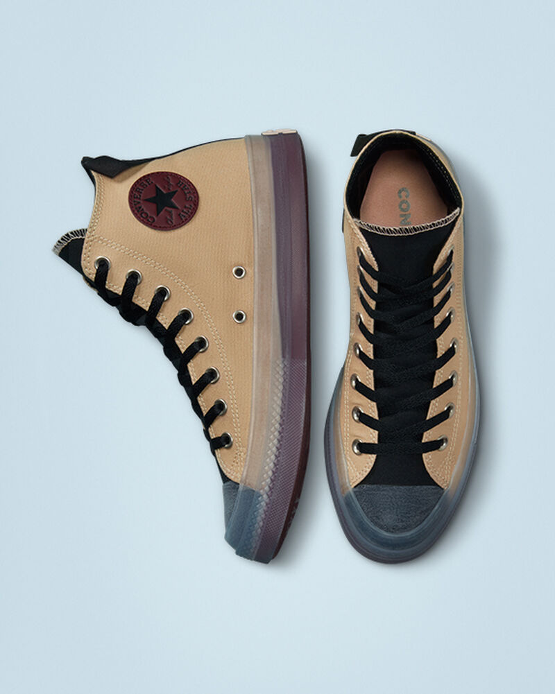 Pánské Vysoké Converse ​Chuck Taylor All Star CX Stretch Platene Unisex Černé Tmavě Vínové | 1985-ZOHCT