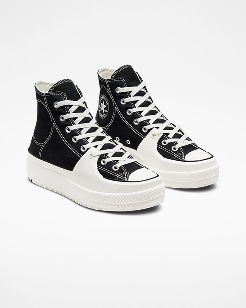 Pánské Vysoké Converse ​Chuck Taylor All Star Construct Unisex Černé Bílé | 3071-JKUNB