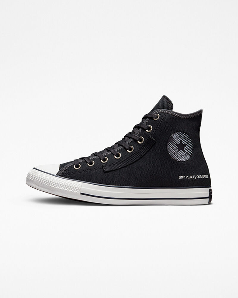 Pánské Vysoké Converse ​Chuck Taylor All Star Outdoorové Experience Unisex Černé Šedé Bílé | 3491-OUJLR