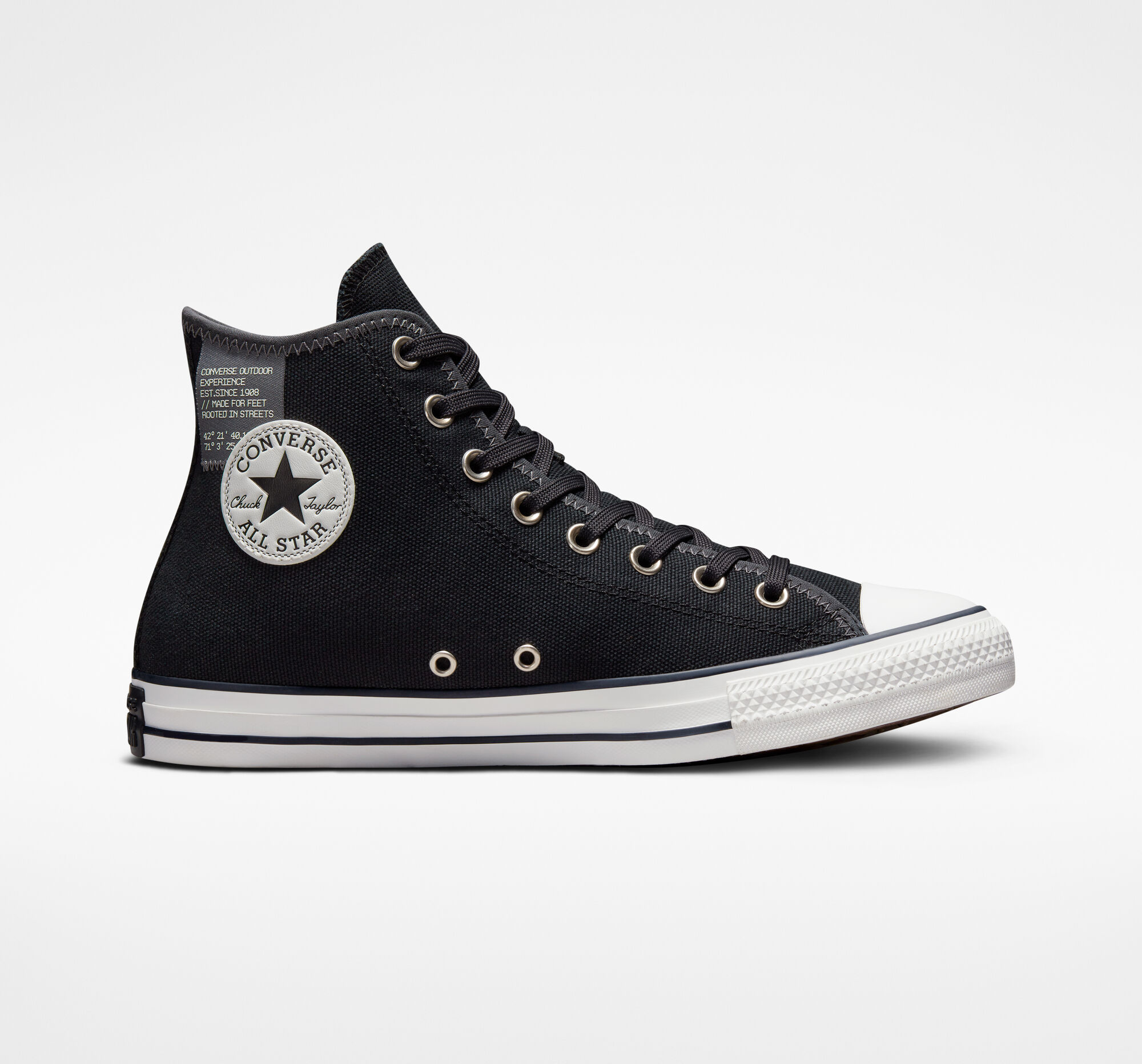 Pánské Vysoké Converse ​Chuck Taylor All Star Outdoorové Experience Unisex Černé Šedé Bílé | 3491-OUJLR