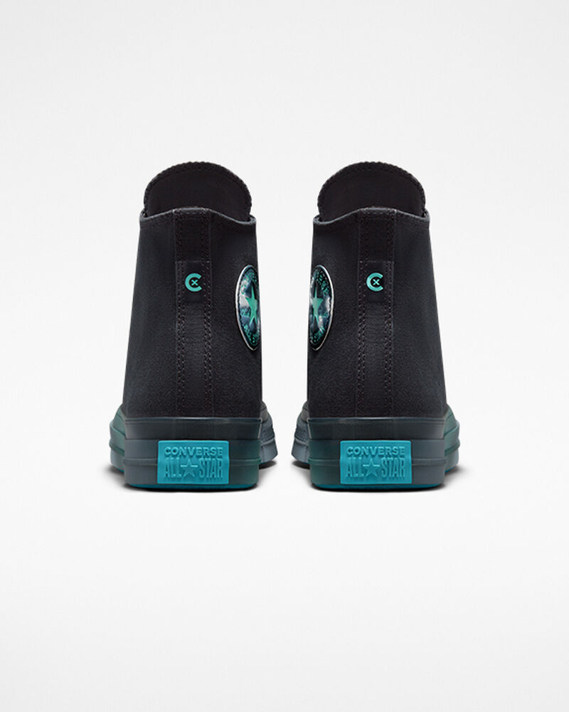 Pánské Vysoké Converse ​Chuck Taylor All Star CX Spray Paint Unisex Černé Tyrkysové | 5769-VYOBL