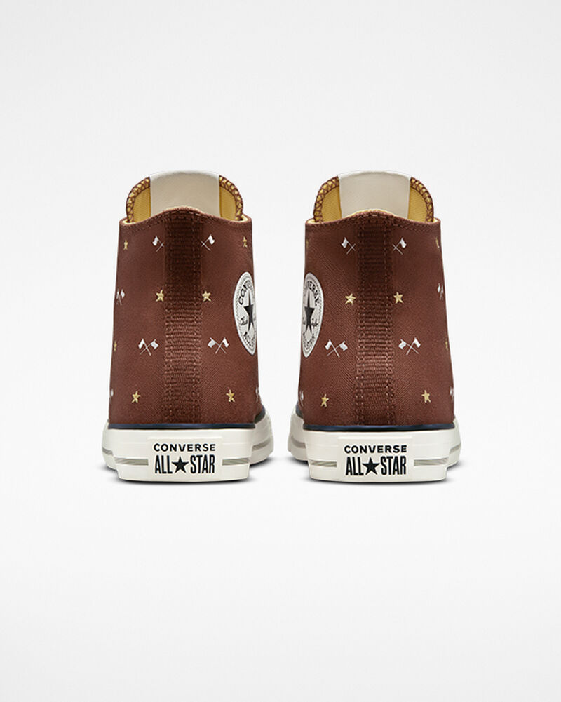 Pánské Vysoké Converse ​Chuck Taylor All Star Clubhouse Unisex Červené Zlaté | 6345-CHNFJ