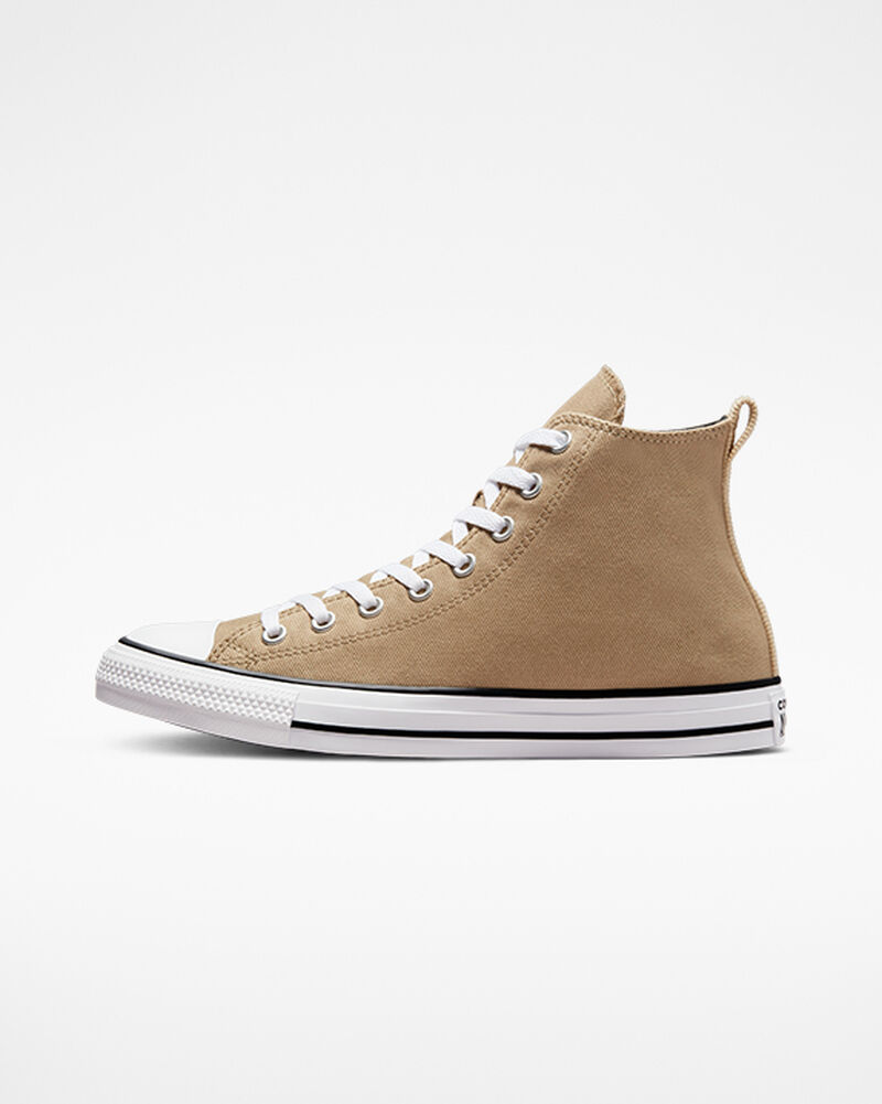 Pánské Vysoké Converse ​Chuck Taylor All Star Woven Twill Unisex Hnědožlutý Černé | 6759-LMVWN