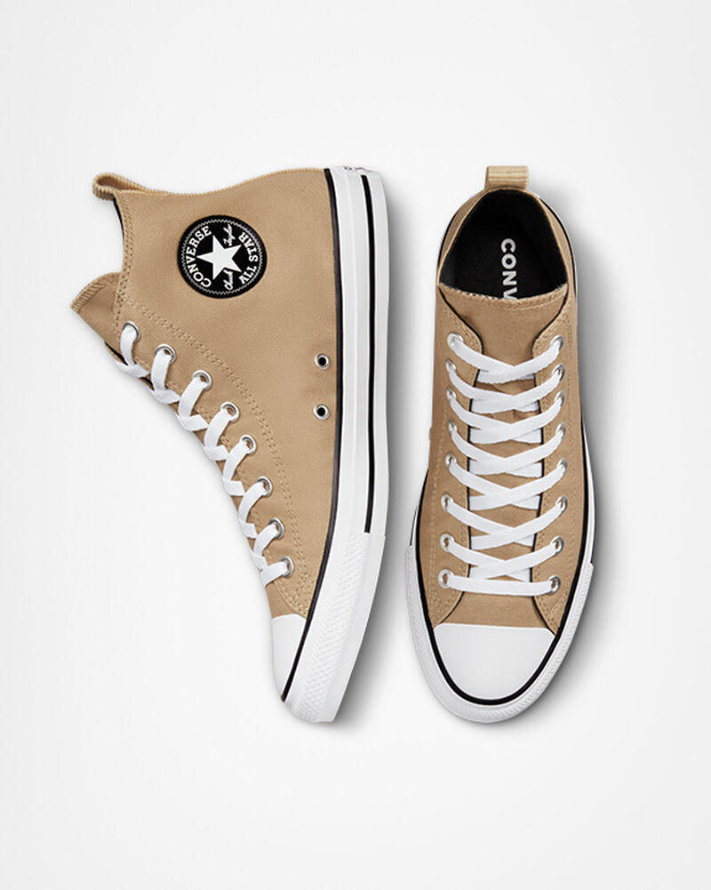 Pánské Vysoké Converse ​Chuck Taylor All Star Woven Twill Unisex Hnědožlutý Černé | 6759-LMVWN