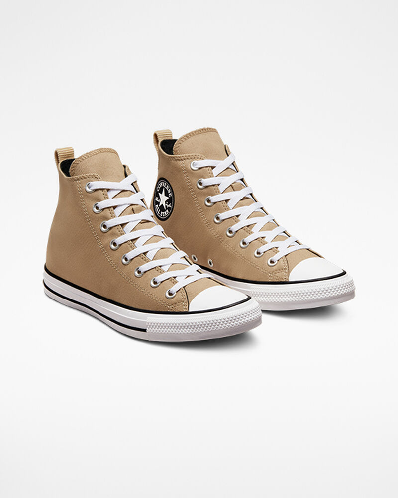 Pánské Vysoké Converse ​Chuck Taylor All Star Woven Twill Unisex Hnědožlutý Černé | 6759-LMVWN