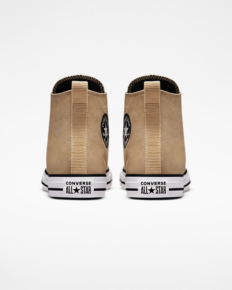 Pánské Vysoké Converse ​Chuck Taylor All Star Woven Twill Unisex Hnědožlutý Černé | 6759-LMVWN