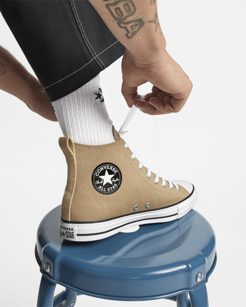 Pánské Vysoké Converse ​Chuck Taylor All Star Woven Twill Unisex Hnědožlutý Černé | 6759-LMVWN