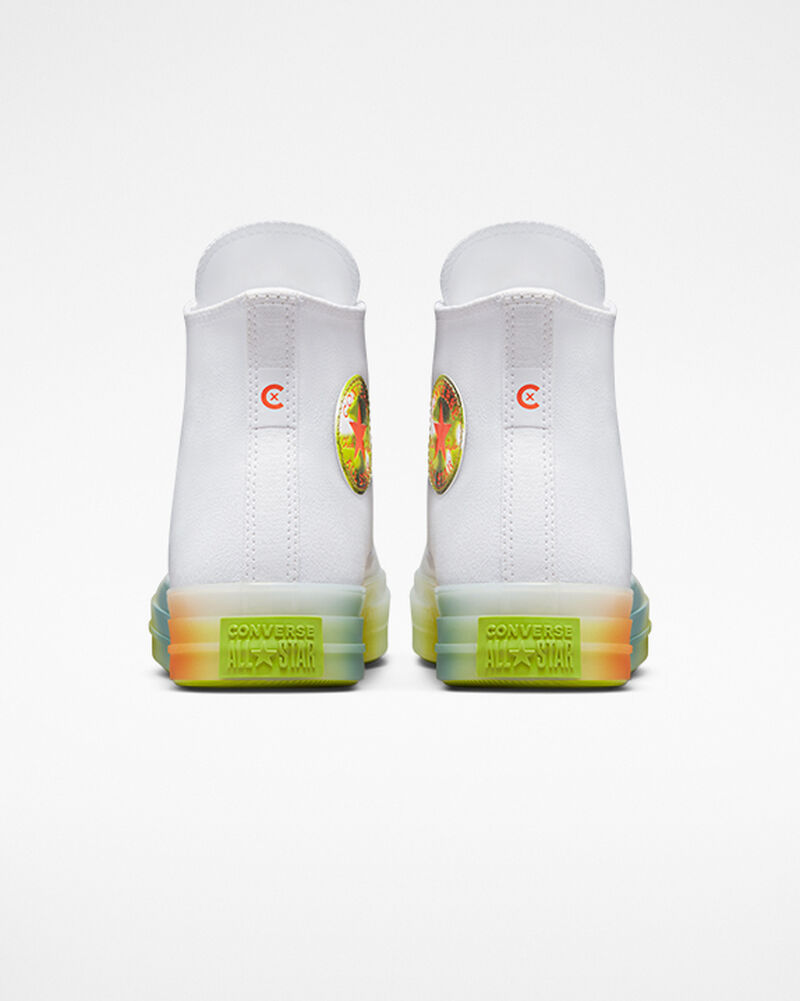 Pánské Vysoké Converse ​Chuck Taylor All Star CX Spray Paint Unisex Bílé Oranžové | 6904-SWXZO