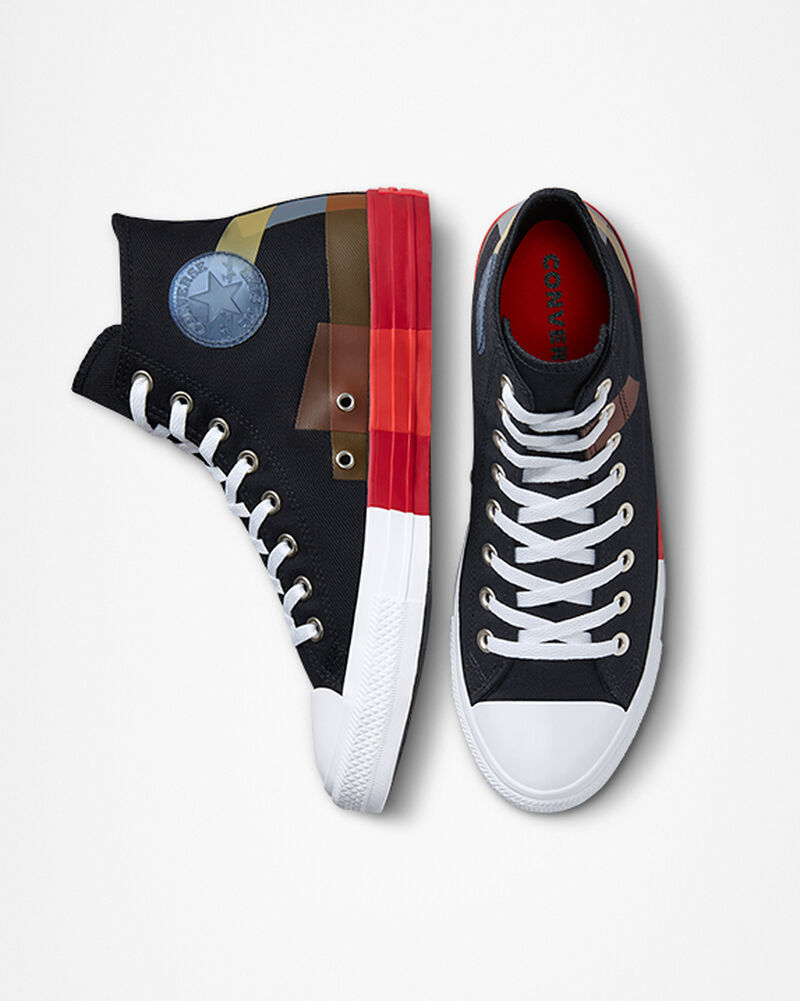 Pánské Vysoké Converse ​Chuck Taylor All Star Space Racer Unisex Černé Červené Bílé | 7068-WJSGK