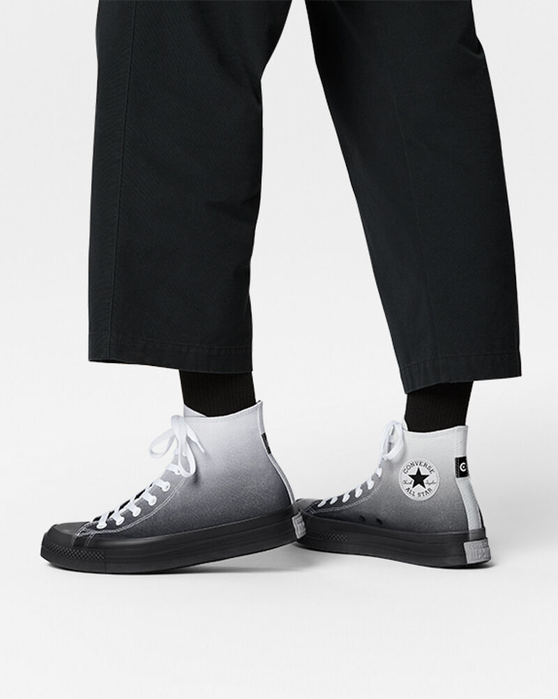 Pánské Vysoké Converse ​Chuck Taylor All Star CX Gradient Unisex Bílé Černé Bílé | 7120-ZRYJD