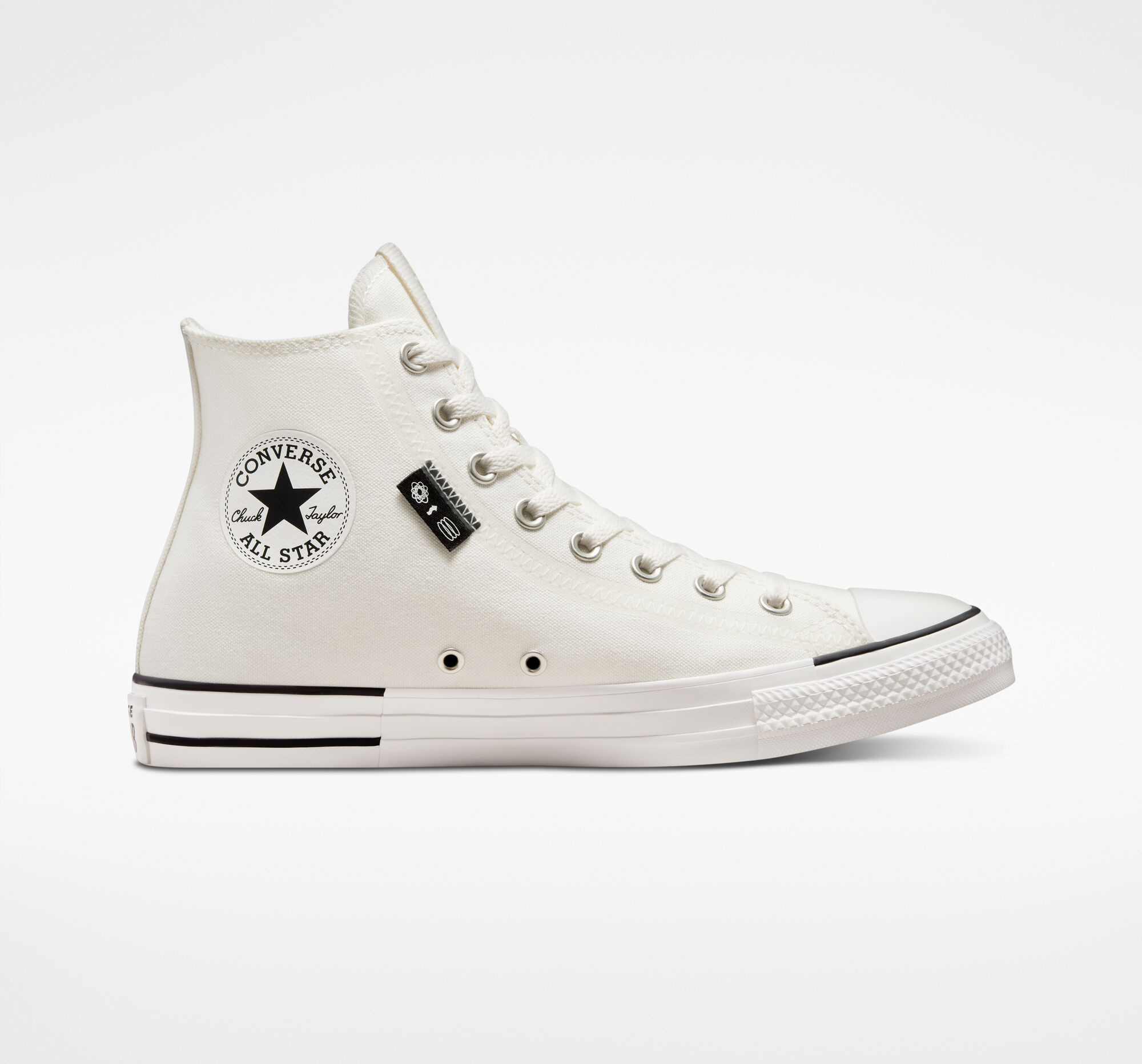 Pánské Vysoké Converse ​Chuck Taylor All Star Grid Logo Unisex Bílé Bílé | 7692-PTRWF