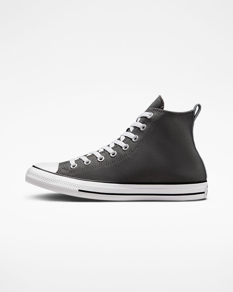 Pánské Vysoké Converse ​Chuck Taylor All Star Woven Twill Unisex Šedé Šedé Černé | 8723-ZVMRG