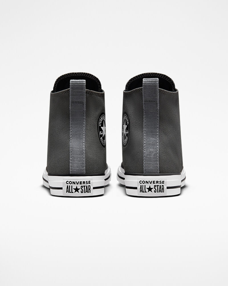 Pánské Vysoké Converse ​Chuck Taylor All Star Woven Twill Unisex Šedé Šedé Černé | 8723-ZVMRG