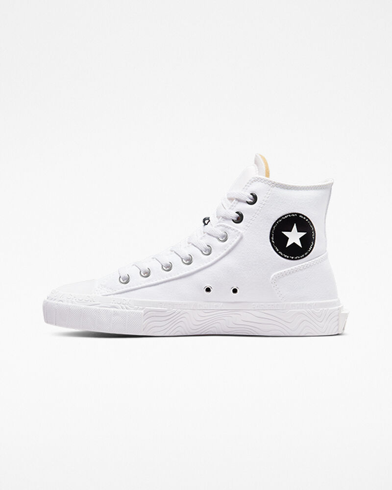 Pánské Vysoké Converse ​Chuck Taylor Alt Star Platene Unisex Bílé Černé Bílé | 7415-HZYCP