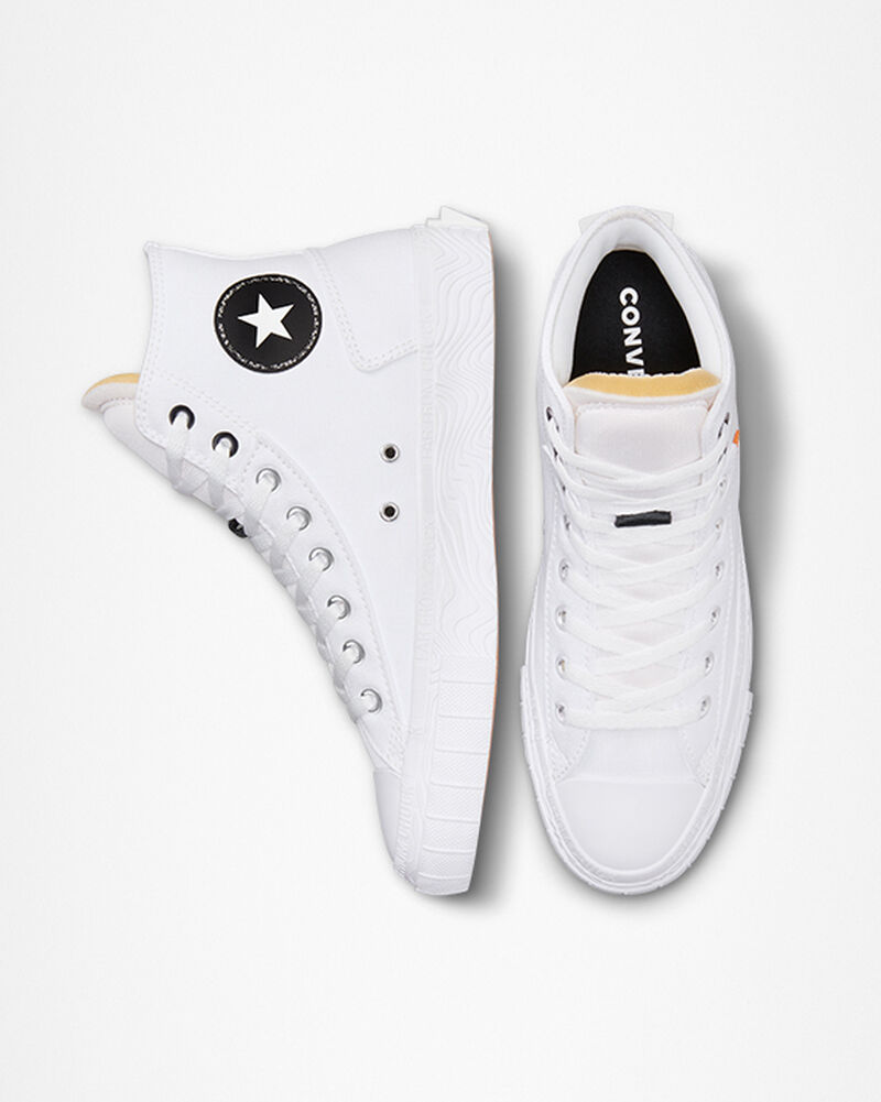 Pánské Vysoké Converse ​Chuck Taylor Alt Star Platene Unisex Bílé Černé Bílé | 7415-HZYCP