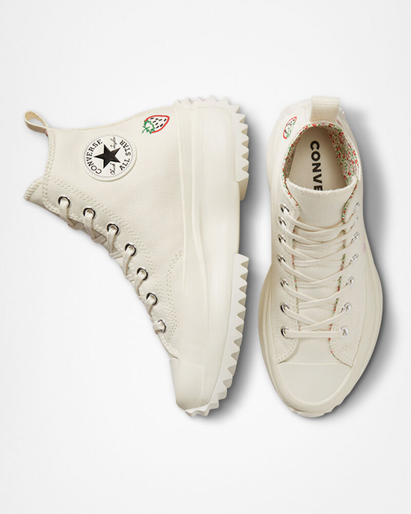 Pánské Vysoké Converse ​Run Star Hike Embroidered Fruits & Florals Unisex Růžové | 0147-VRYKO