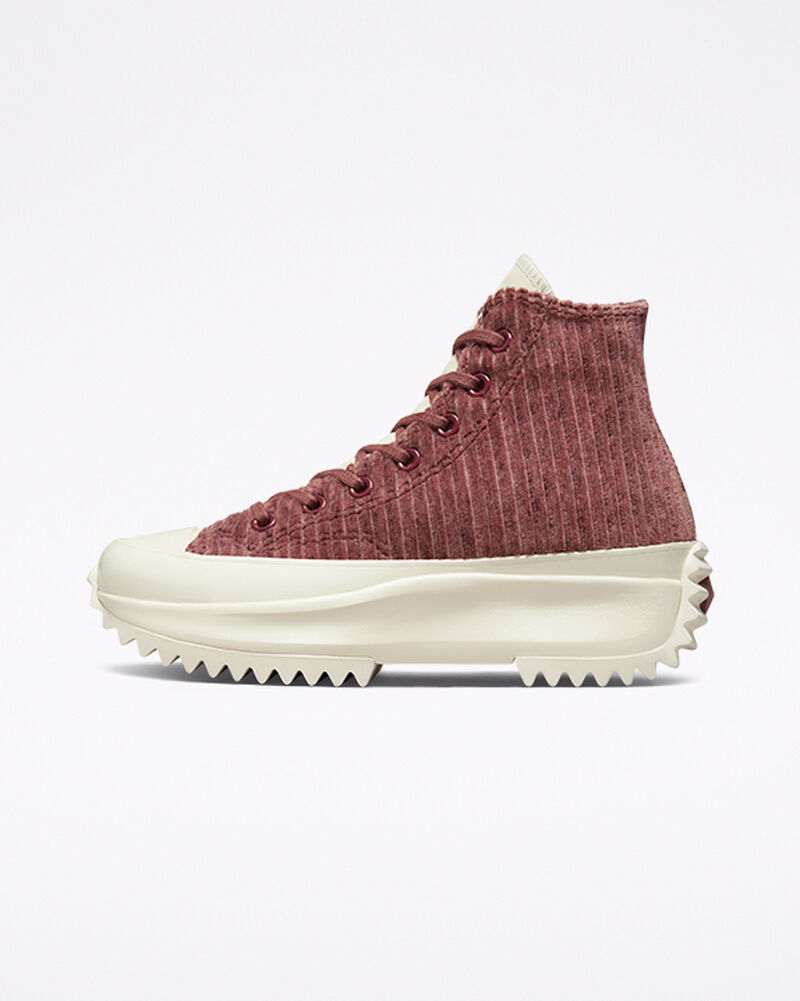 Pánské Vysoké Converse ​Run Star Hike Velour Unisex Tmavě Vínové | 3601-ZMGLO